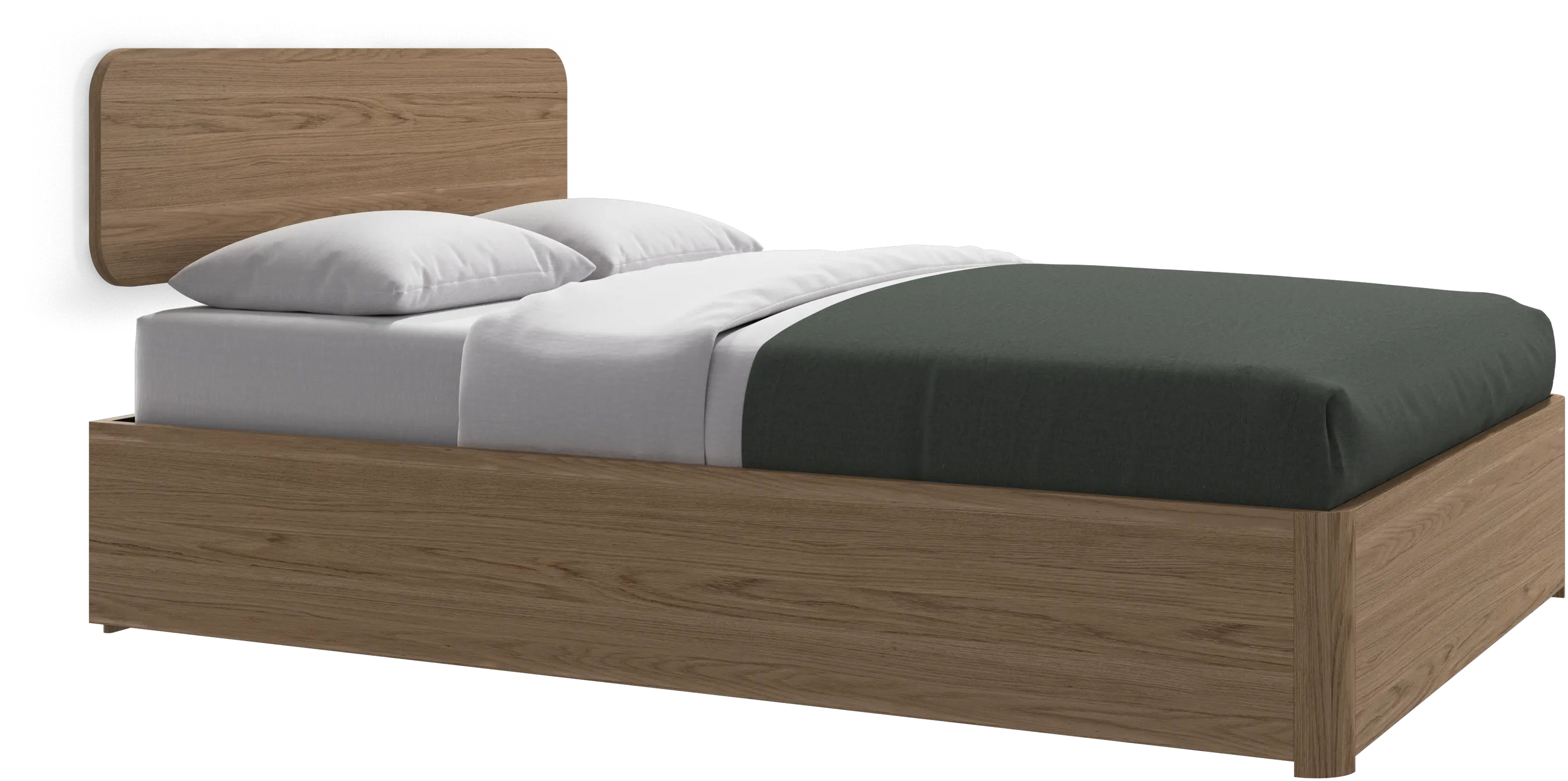 Element bed, wall-mounted headboard, with slats, excl. mattress